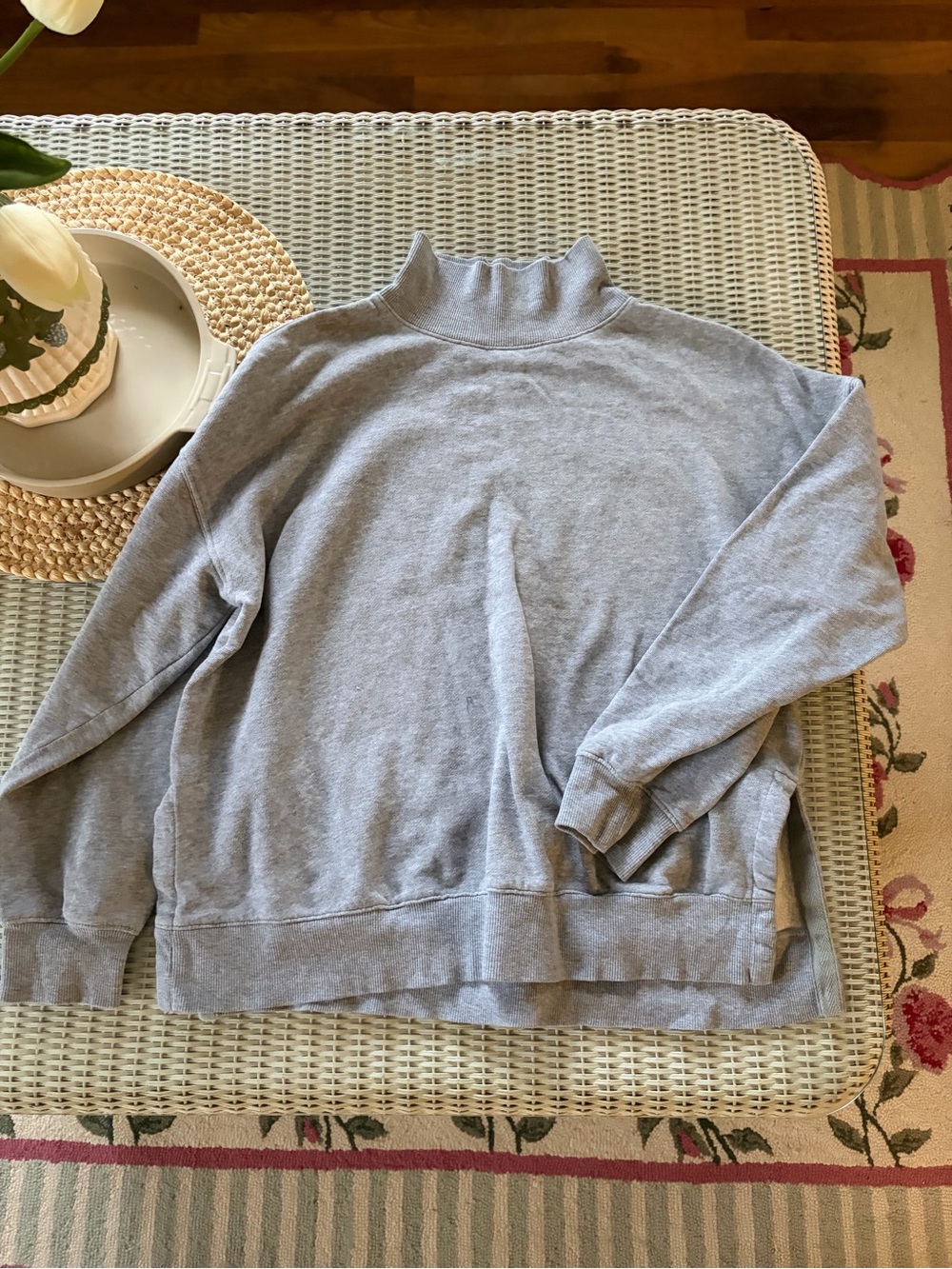 Old Navy Light Gray Mock Neck Sweater